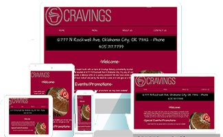 Restaurant Website: Cravings screenshot
